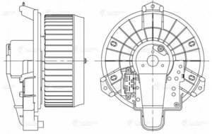 Мотор отопителя TOYOTA Camry (11-) салона LUZAR LFH1918, 87103-0E040