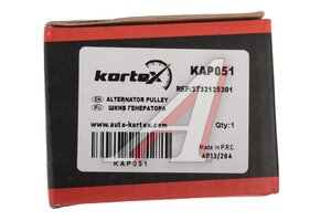 Шкив KIA Ceed (12-) генератора KORTEX KAP051, OAP7180, 37320-2B000