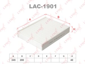 Фильтр салона LYNX LAC-1901 LAC1901