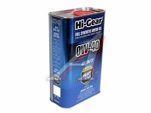 Масло моторное HG 0W40 SN/CF синт. 1л HG0040, HI-GEAR 0W40