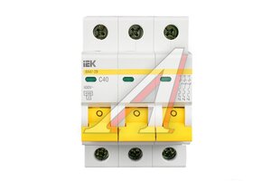 Выключатель автоматический IEK 40А трехполюсной ВА47-29-40А