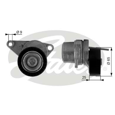 Ролик приводного ремня CITROEN C2,C3,C4 натяжителя GATES T38313, 5751.G7