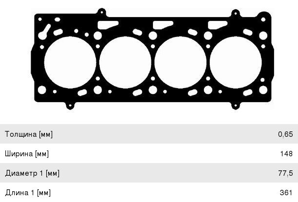 Прокладка головки блока AUDI A2 (00-05) SKODA Octavia (00-10) BGA CH3555, 148.331, 036103383AM