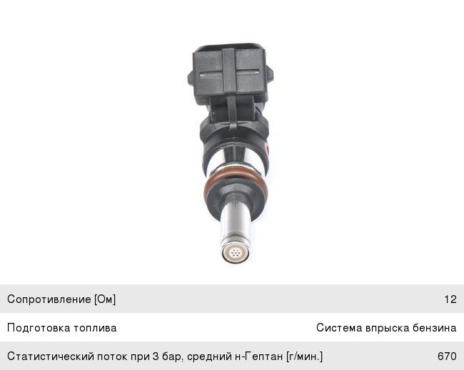 Форсунка RENAULT Laguna (01-07) топливная BOSCH 0280158040, 9648129380