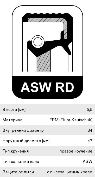 Сальник распредвала RENAULT Logan,Sandero,Clio 3,Kangoo 2,Megane 2 ELRING 331.530