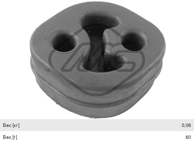 Крепеж NISSAN Cube (02-08),X-Trail (01-) глушителя METALCAUCHO 05298, 255-383, 20651-8H600