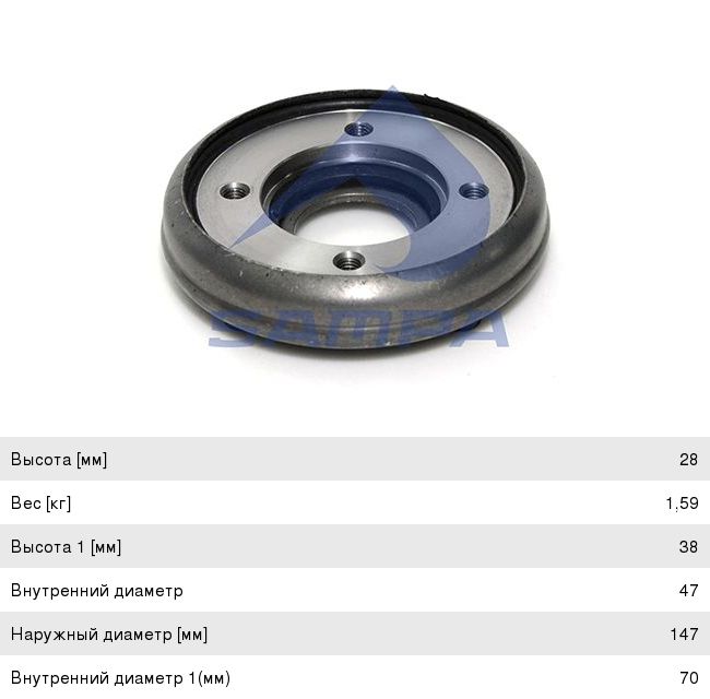 Ступица MAN TGA (дв.D2866,76) вискомуфты SAMPA 021.235, 315231/21235, 51066040061