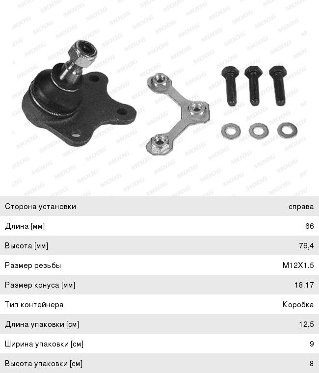 Опора шаровая MOOG SK-BJ-0414 пр SK-BJ-0414
