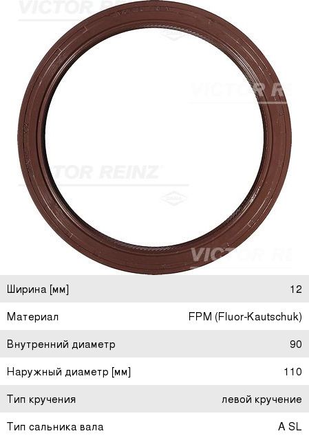 Сальник коленвала BMW 3 (E36,E46) (M52,M54) задний VICTOR REINZ 81-20745-40, 702.994, 11142249533