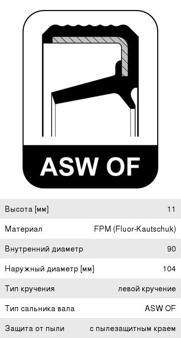 Сальник коленвала OPEL Astra J (07-) задний ELRING 441.170, 3400036SX, 12591866