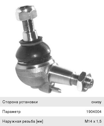 Опора шаровая MERCEDES C (W202),E (W210) нижняя левая/правая FORMPART 1904004, 01433, A2113300335