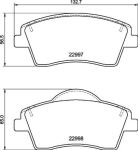 Колодки тормозные VOLVO передние (4шт.) BREMBO