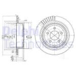 Диск тормозной NISSAN Murano (02-) задний (1шт.) DELPHI