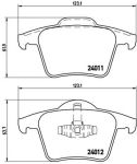 Колодки тормозные VOLVO XC90 задние (4шт.) BREMBO