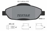 Колодки тормозные PEUGEOT 308 (07-), 3008 (09-) передние (4шт.) TEXTAR