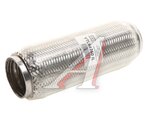 Гофра глушителя 64x250 в 3-ой оплетке interlock нержавеющая сталь МЗГС