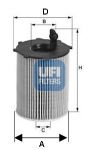 Фильтр масляный UFI 25.142.00