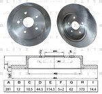 Диск тормозной LEXUS NX (14-) задний (1шт.) BLITZ