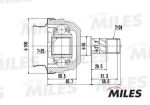 ШРУС внутренний OPEL Astra F,Kadett E,Vectra A SAAB 900 комплект MILES