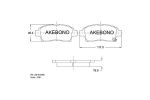 Колодки тормозные TOYOTA Yaris (99-) передние (4шт.) AKEBONO