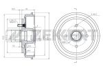 Барабан торм. ZEKKERT BS-5132 FORD FUSION шт ###
