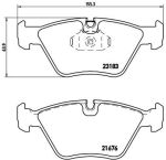 Колодки тормозные BMW 3 (E46) (99-),X3 (E83) передние (4шт.) BREMBO
