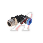Фитинг для пластиковых трубок 1/4" угловой 6мм с наружной резьбой ROCKFORCE