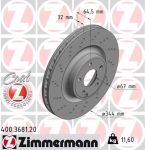 Диск тормозной MERCEDES E (W212) передний (1шт.) ZIMMERMANN