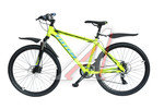 Велосипед 26" 21-ск. дисковые тормоза (AL-рама) лайм COLORFUL HILAND