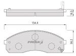 Колодки тормозные KIA Carnival (03-), Pregio передние (4шт.) FRIXA