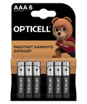 Батарейка AAA LR03 1.5V блистер 6шт. Alkaline Basic OPTICELL