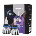 Лампа светодиодная 12/24V H8/H9/H11/H16 PGJ19-1/2/3 +250% 6000K (2шт.) Led Cool White Super EXCELITE