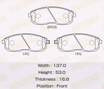 Колодки тормозные NISSAN Teana (J31),Maxima (A32) передние (4шт.) MASUMA