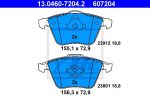 Колодки тормозные VOLVO S40,V50 (04-) (1.6/2.5) передние (4шт.) ATE