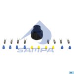 Разъем фонаря заднего байонет AMP (вилка 4 контакта с проводами) прямой SAMPA