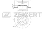 Диск тормозной FORD Kuga (16-) задний (1шт.) ZEKKERT