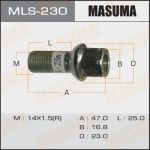 Болт колеса М14х1.5х27 сфера ключ 17мм MASUMA