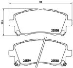 Колодки тормозные MITSUBISHI ASX,Outlander (06-),Pajero (00-) задние (4шт.) BREMBO