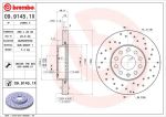 Диск тормозной VW Golf,Touran AUDI A3 SEAT Ibiza SKODA Octavia передний (эконом) (1шт.) BREMBO