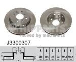 Диск тормозной KIA Carens (98-) передний (1шт.) NIPPARTS