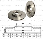 Диск тормозной CHEVROLET Orlando OPEL Astra J (R16) передний (1шт.) BLITZ