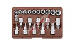Набор OMBRA головок torx T- и E-профиль 22пр.