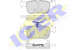 Колодки тормозные HONDA Accord (18-21) задние (4шт.) ICER