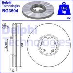 Диск тормозной FORD Transit (00-06) передний (1шт.) DELPHI