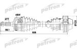 Привод MERCEDES Vito (96-) колеса переднего левый/правый PATRON