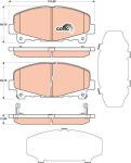 Колодки тормозные HONDA Accord 9 (2.0/2.4) (АКПП) (08-) передние (4шт.) TRW
