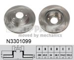 Диск тормозной NISSAN Juke (10-) (1.6) передний (1шт.) NIPPARTS