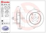 Диск тормоз. BREMBO 08.A714.11 TOYOTA AVENSIS 1шт