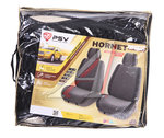 Накидка на сиденье замша-экокожа черная (4 предм.) (2шт.) Hornet PSV