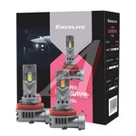 Лампа светодиодная 12/24V H8/H9/H11/H16 PGJ19-1/2/3 +250% 6000K (2шт.) Led Cool White Hyper EXCELITE